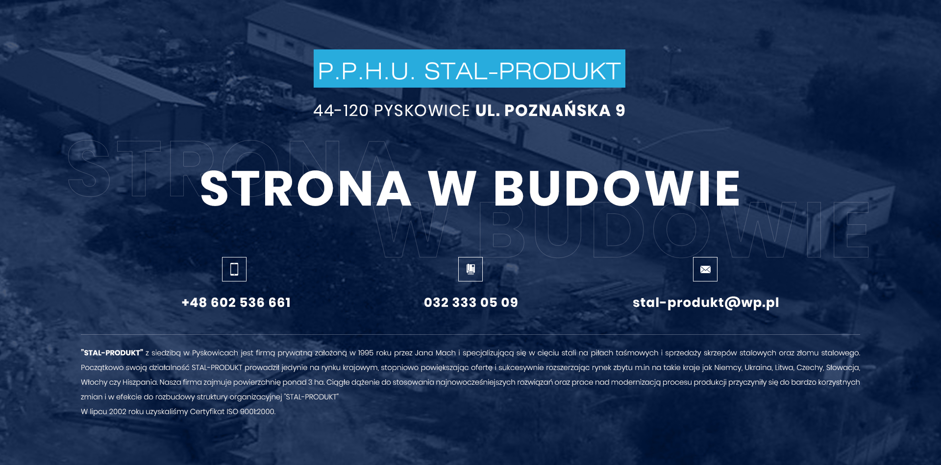 Stal-Produkt - Strona w budowie